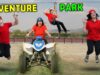 ADVENTURE PARK | Family Challenge, Quad Bike, Zip Line, Zip Bike, Obstacle Race | Aayu and Pihu Show