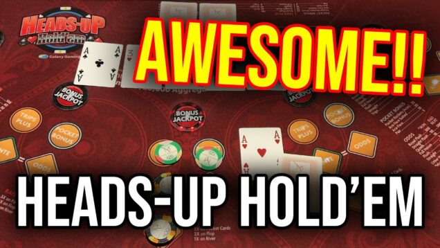 NEW GAME!! AMAZING WINNING RUN ON HEADS UP HOLD'EM!! TOP SIDE BET PAYOUT!!!