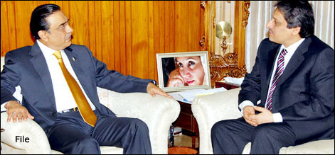 کراچی : صدر زرداری سے گورنر سندھ عشرت العباد کی ملاقات