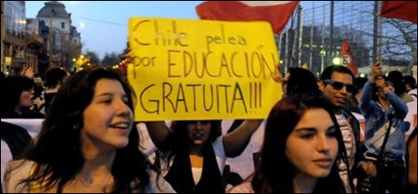 چلی میں سستی تعلیم کیلئے مظاہرے جاری