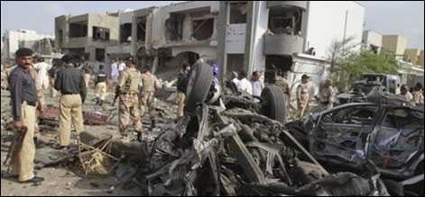 کراچی : ڈیفنس میں دھماکے کے بعد فضا سوگوار