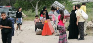 Syrians flee