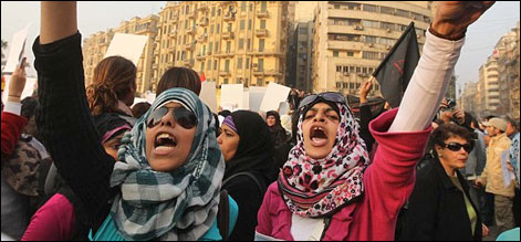 مصر: فوجی حکومت کیخلاف ہزاروں خواتین کا مظاہرہ