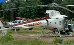 برازیل:امدادی ہیلی کاپٹر لینڈنگ کے دوران دو حصوں میں تقسیم