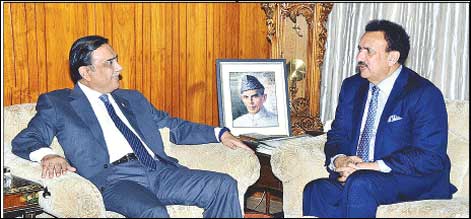 رحمان ملک کی صدر آصف زرداری سے ملاقات