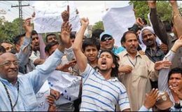 کراچی اورکوئٹہ میں سوئی گیس کمپنی کے عارضی ملازمین کا احتجاج