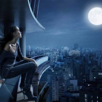the girl and the moon