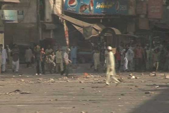 کراچی: لی مارکیٹ میں ہنگامہ آرائی، مظاہرین اور پولیس میں جھڑپیں