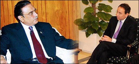 صدر زرداری سے امریکی نائب وزیر خارجہ کی ملاقات