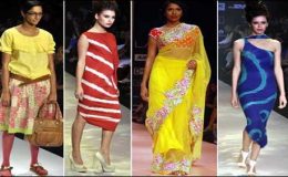 ممبئی فیشن شو: موسم گرما کے دلکش ملبوسات نمائش کیلئے پیش