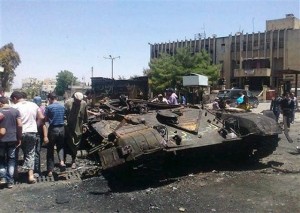syria destroyed tank