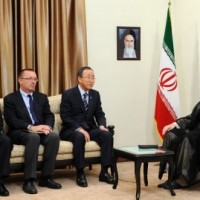 Ban Ki Moon and Ayatollah Ali Khamenei