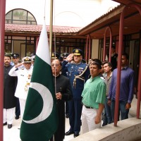 Flag Hoisting Ceremony On Independence in Paris