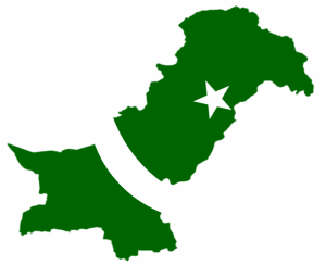 Pakistan Map - Flag