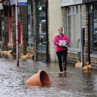 Britain yorkshire flooding