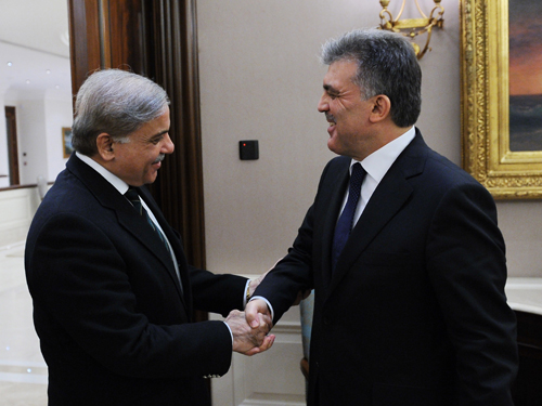 شہباز شریف کی انقرہ میں ترک صدر عبداللہ گل سے ملاقات