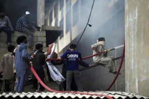 Karachi fire in Factory