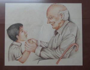 child with grand father