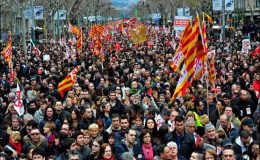 سپین میں شہریوں کا بجٹ کٹوتیوں کے خلاف احتجاج