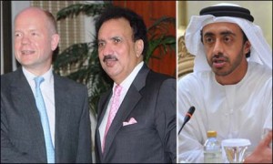 Pakistani, British and UAE Foreign Minister