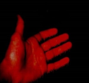 blood red hand