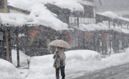 جاپان میں برفباری کے باعث پروازیں منسوخ کر دی گئیں