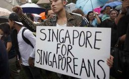 سنگاپور: ہزاروں افراد کا آبادی میں اضافے کے خلاف مظاہرہ