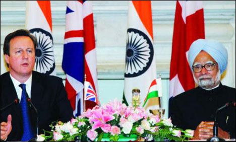 بھارت اور برطانیہ کا 2015 تک باہمی تجارت 23 ارب پانڈ کرنیکا عزم
