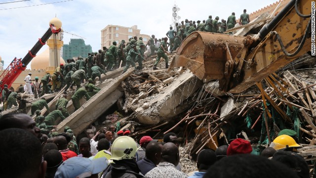 تنزانیہ : 16 منزلہ عمارت گرنے سے 15 افراد ہلاک