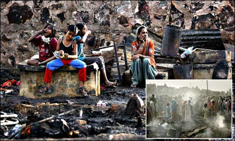 بھارت : خوشی نگر میں آتشزدگی، 140 گھرجل کر خاکستر