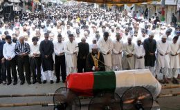 پیپلز چورنگی دھماکا،جاں بحق متحدہ کے کارکنوں کی نماز جنازہ اداکردی گئی