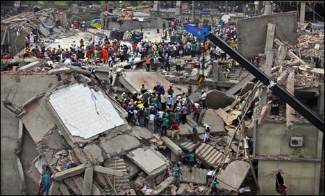 بنگلہ دیش میں عمارت گرنے سے،جاں بحق افراد کی تعداد 540 ہو گئی