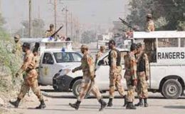 کراچی : رینجرز کا آپریشن، ٹارگٹ کلر سمیت 13 ملزم گرفتار