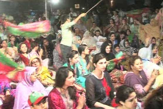 لاہور: ڈیفنس میں تحریک انصاف کا دھرنا آٹھویں روز بھی جاری
