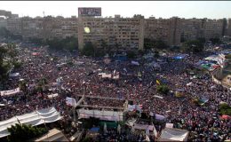 محمد مرسی کی حکومت کا ایک سال مکمل، ہزاروں افراد کا حمایت میں مظاہرہ