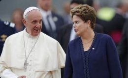 برازیل: پہلے دورے پر پوپ فرانکوئس ریوڈی جینیرو پہنچ گئے