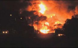 کینیڈا : تیل بردار ٹرین کو حادثہ، درجنوں عمارتوں میں آگ لگ گئی