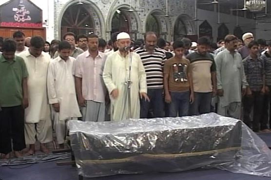 کراچی، رینجرز کی فائرنگ سے جاں بحق ٹیکسی ڈرائیور کی نمازہ جنازہ ادا