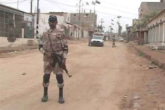کراچی : بلدیہ اتحاد ٹان میں رینجرز کا آپریشن، متعدد افراد زیر حراست
