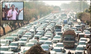 Lahore Traffic Affected