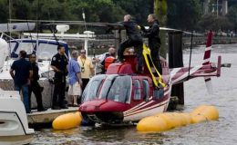نیویارک : ہڈسن دریا میں ہیلی کاپٹر کی ہنگامی لینڈنگ