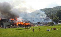 چین کے گاوں میں آگ لگنے سے 58 گھر تباہ