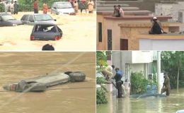 کراچی، سیلابی پانی ائیر پورٹ میں داخل، شاہراہ فیصل بھی ڈوب گئی