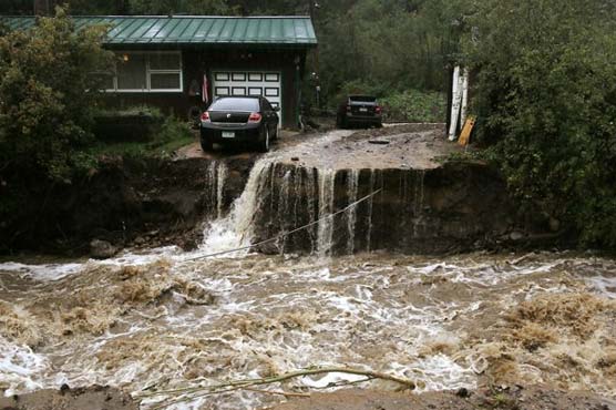 امریکا: کولوراڈو میں سیلاب، قصبے کی آبادی محفوظ مقامات پرمنتقل