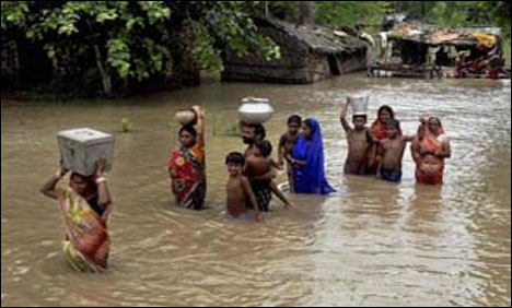 بھارت : بہار میں سیلاب سے 160 افراد ہلاک 54 لاکھ افراد بے گھر