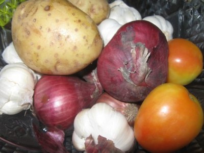 Potatoes, Onions, Tomatoes