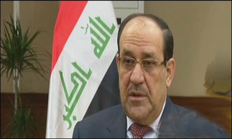 فلوجہ میں فوجی کارروائی نہیں چاہتے؛ عراقی وزیر اعظم نوری المالکی