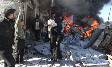 شام: حلب میں فورسز کی فضائی بمباری میں 90 افراد ہلاک