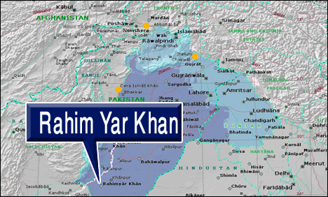 رحیم یار خان: کار اور ٹرالی میں تصادم، تین افراد جاں بحق