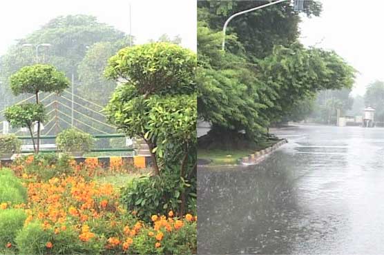 لاہور اسلام آباد سمیت ملک کے مختلف علاقوں میں بارش، موسم خوشگوار ہوگیا